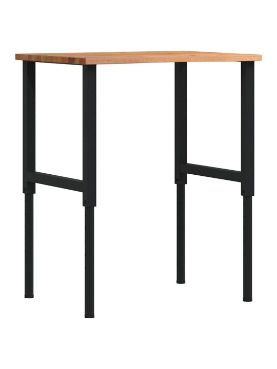 Pracovní stůl světle hnědý 80 x 60 x (71,5–98) cm masivní dub