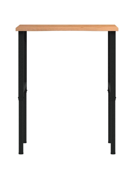 Pracovní stůl světle hnědý 80 x 60 x (71,5–98) cm masivní dub