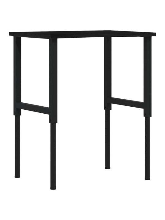 Pracovní stůl tmavě hnědý 80 x 60 x (71,5–98) cm masivní dub
