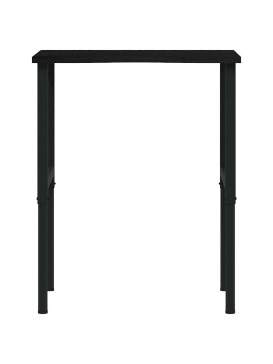 Pracovní stůl tmavě hnědý 80 x 60 x (71,5–98) cm masivní dub
