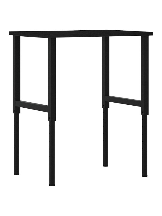 Pracovní stůl tmavě hnědý 80 x 60 x (71,5–98) cm masivní dub
