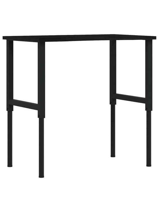 Pracovní stůl tmavě hnědý 100 x 60 x (71,5–98) cm masivní dub