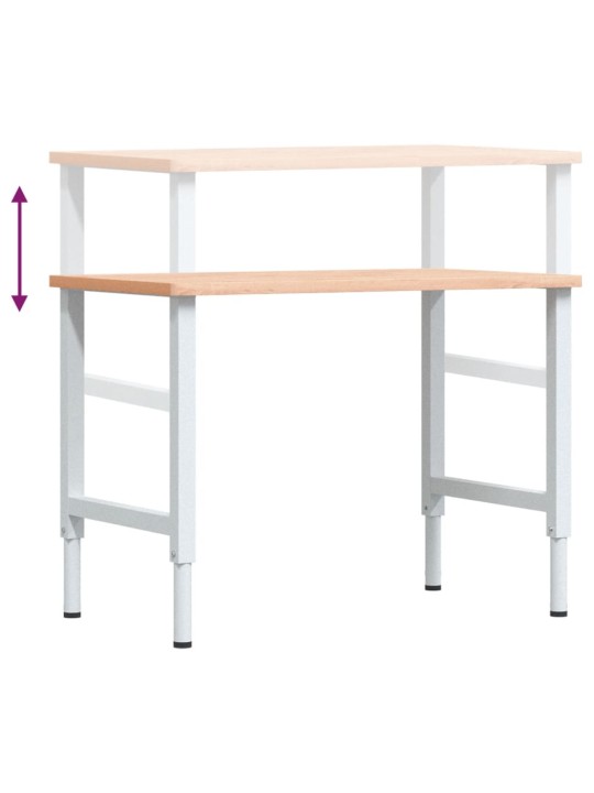 Pracovní stůl 100 x 60 x (71,5–98) cm masivní buk obdélníkový