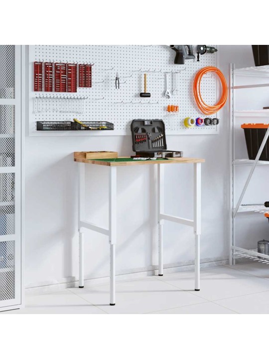 Pracovní stůl 80 x 60 x (71,5–98) cm masivní dubové dřevo