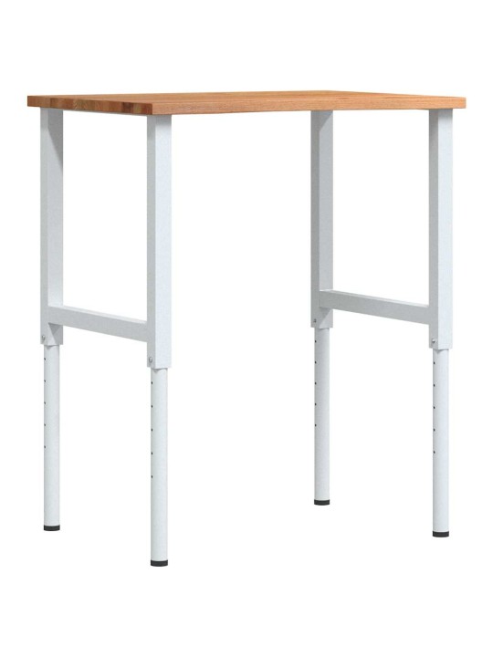 Pracovní stůl světle hnědý 80 x 60 x (71,5–98) cm masivní dub