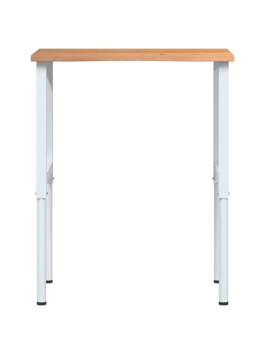 Pracovní stůl světle hnědý 80 x 60 x (71,5–98) cm masivní dub