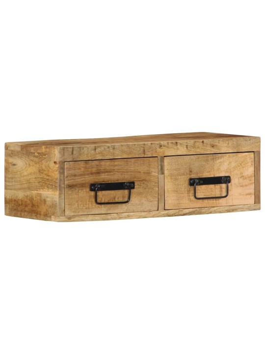 Nástěnná TV skříňka 60 x 30 x 19 cm masivní hrubý mangovník