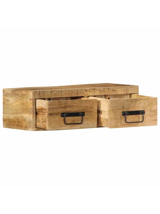 Nástěnná TV skříňka 60 x 30 x 19 cm masivní hrubý mangovník