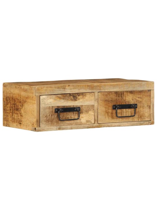 Nástěnná TV skříňka 60 x 30 x 19 cm masivní hrubý mangovník
