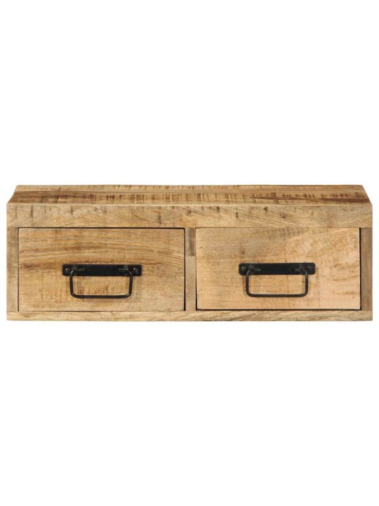 Nástěnná TV skříňka 60 x 30 x 19 cm masivní hrubý mangovník