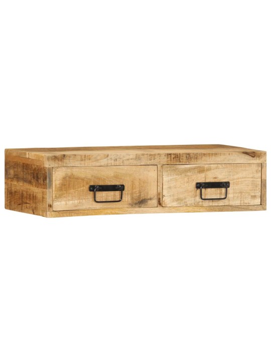 Nástěnná tv skříňka 80 x 30 x 19 cm masivní hrubý mangovník