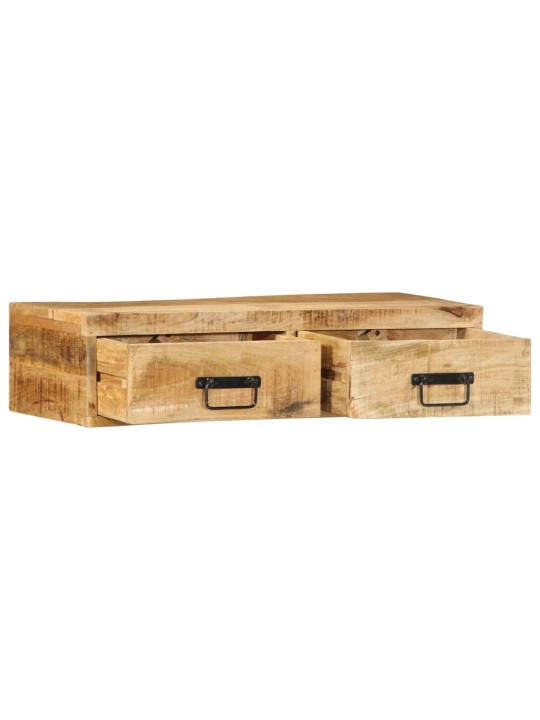 Nástěnná tv skříňka 80 x 30 x 19 cm masivní hrubý mangovník