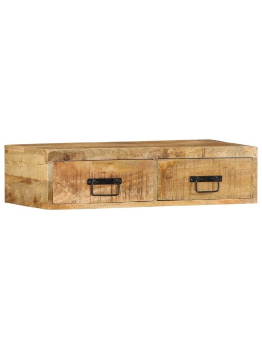Nástěnná tv skříňka 80 x 30 x 19 cm masivní hrubý mangovník