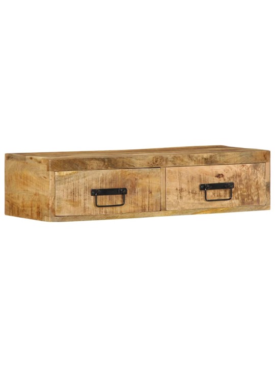 Nástěnná tv skříňka 80 x 30 x 19 cm masivní hrubý mangovník