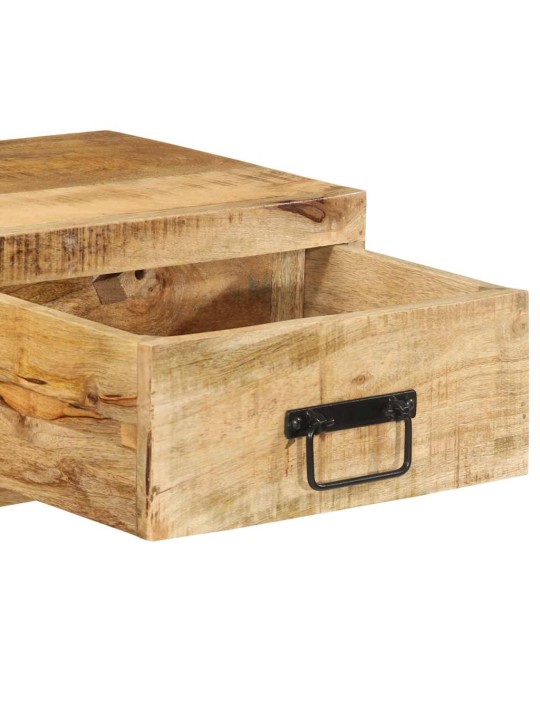 Nástěnná tv skříňka 80 x 30 x 19 cm masivní hrubý mangovník