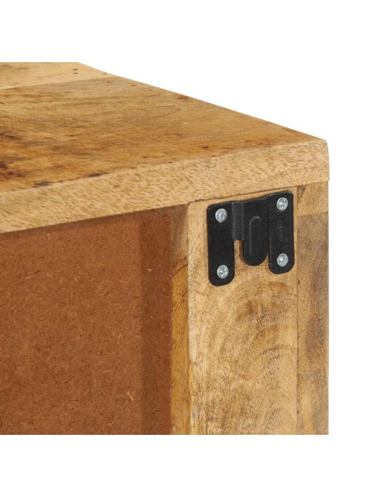 Nástěnná tv skříňka 80 x 30 x 19 cm masivní hrubý mangovník