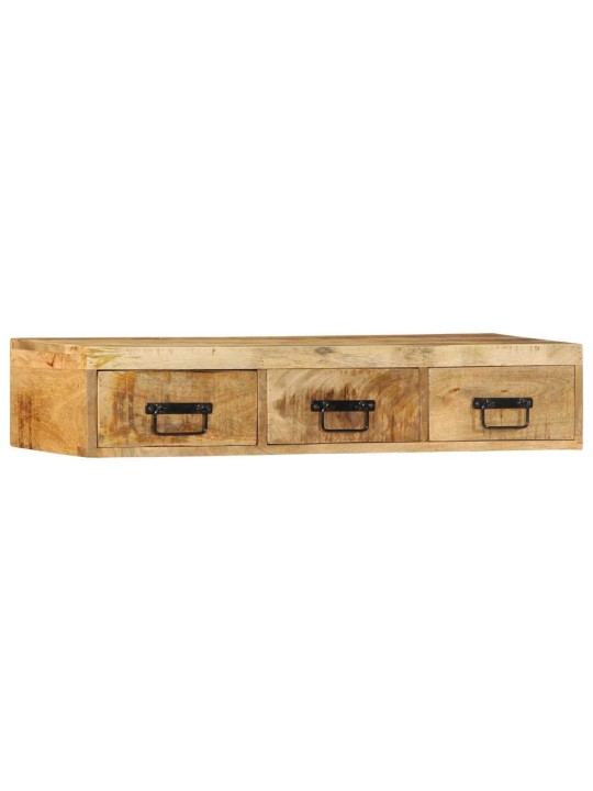 Nástěnná tv skříňka 100 x 30 x 19 cm masivní hrubý mangovník
