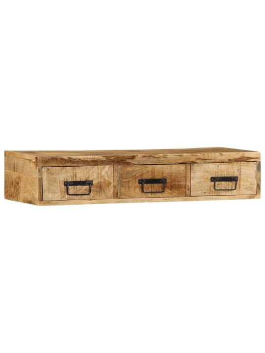 Nástěnná tv skříňka 100 x 30 x 19 cm masivní hrubý mangovník