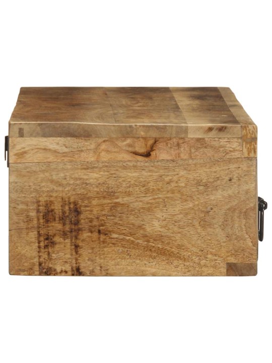 Nástěnná tv skříňka 100 x 30 x 19 cm masivní hrubý mangovník