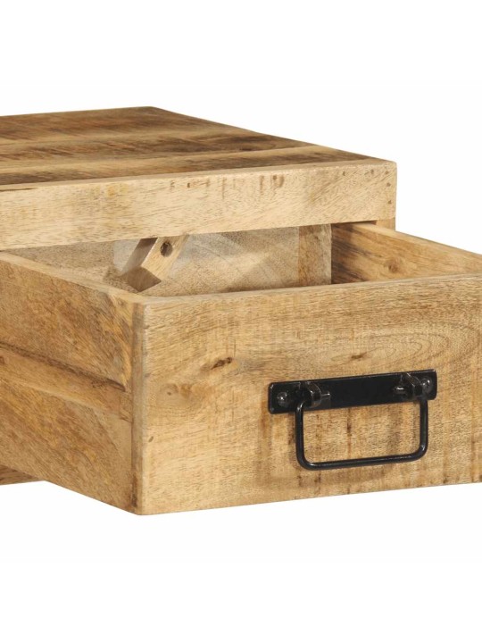 Nástěnná tv skříňka 100 x 30 x 19 cm masivní hrubý mangovník