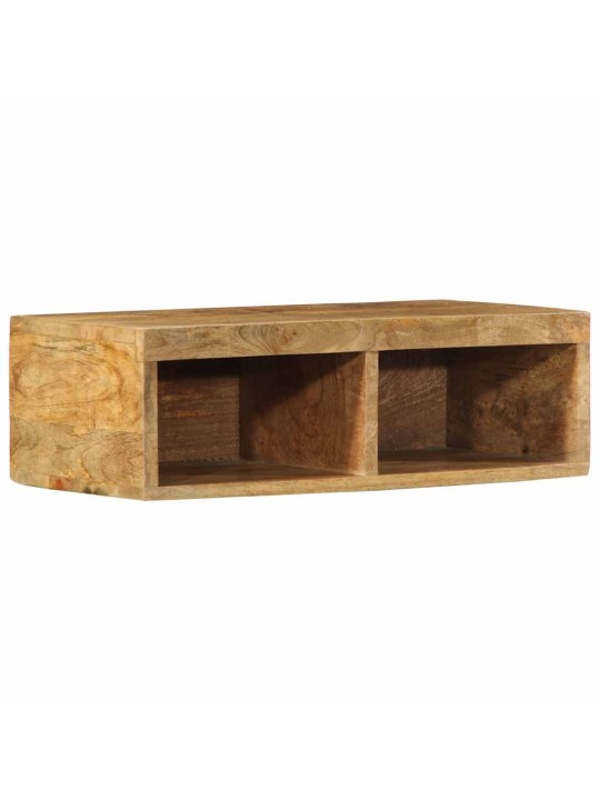 Nástěnná TV skříňka 60 x 30 x 19 cm masivní hrubý mangovník