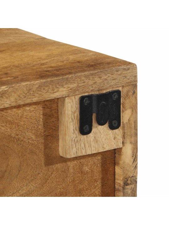 Nástěnná TV skříňka 60 x 30 x 19 cm masivní hrubý mangovník