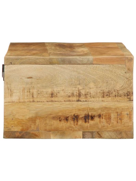 Nástěnná tv skříňka 80 x 30 x 19 cm masivní hrubý mangovník