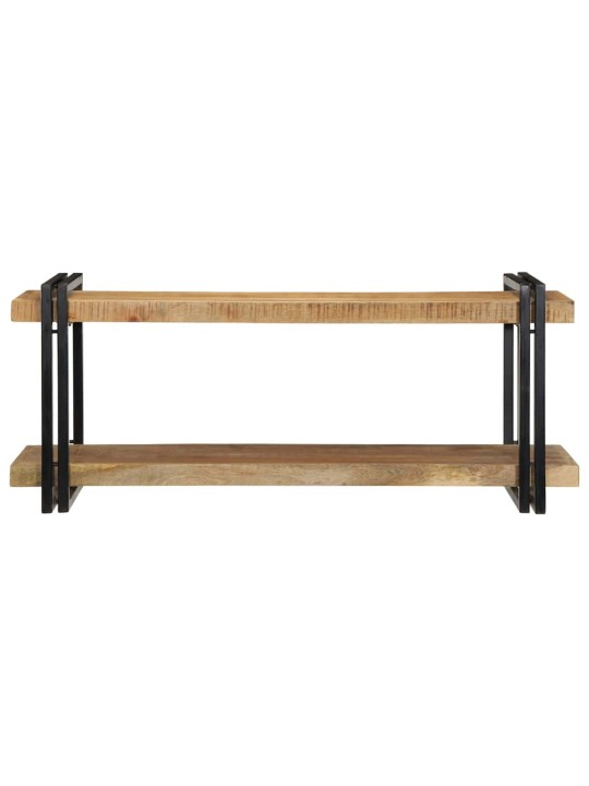 Nástěnná police 110x33x45 cm masivní hrubý mangovník