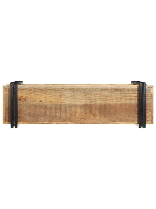 Nástěnná police 110x33x45 cm masivní hrubý mangovník