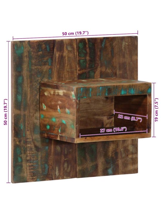 Noční stolek vícebarevný 50x27x50 cm recyklované dřevo