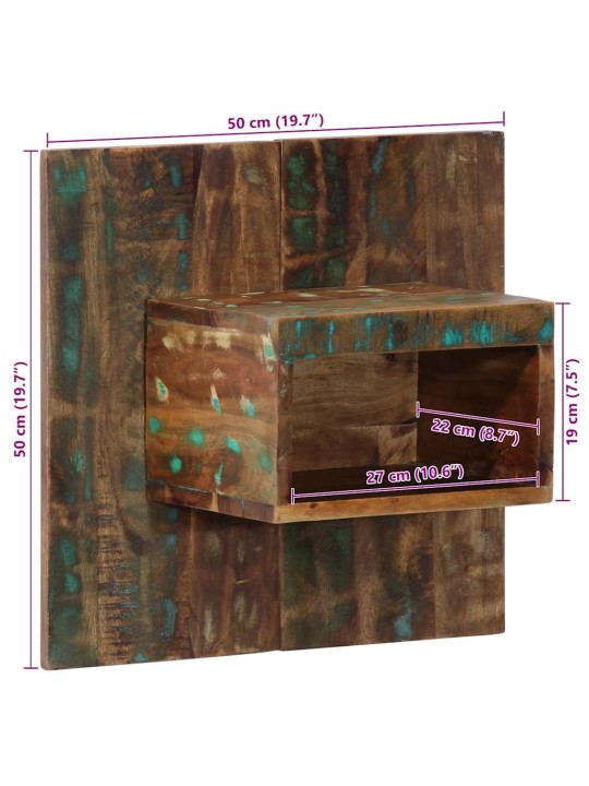 Noční stolek vícebarevný 50x27x50 cm recyklované dřevo