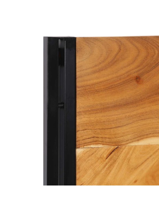 Čelo postele 120 cm z masivního dřeva akácie a železa
