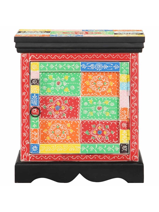 Noční skříňka multicolour 40x35x45 cm masivní dřevo mango