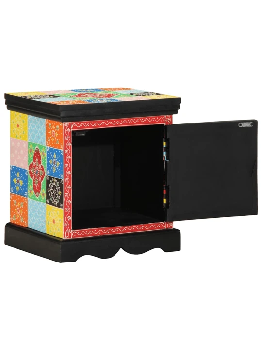 Noční skříňka multicolour 40x35x45 cm masivní dřevo mango