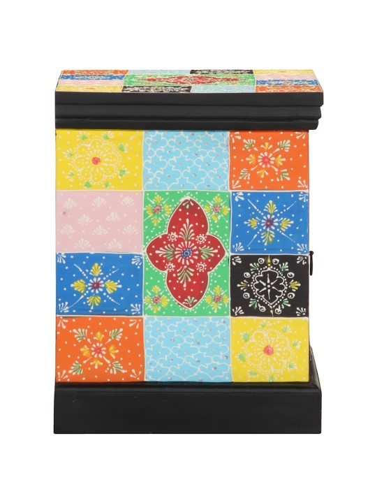 Noční skříňka multicolour 40x35x45 cm masivní dřevo mango