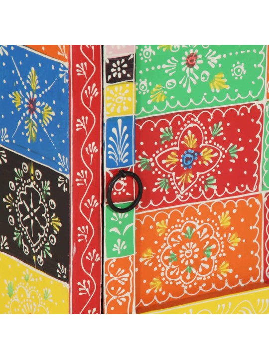 Noční skříňka multicolour 40x35x45 cm masivní dřevo mango