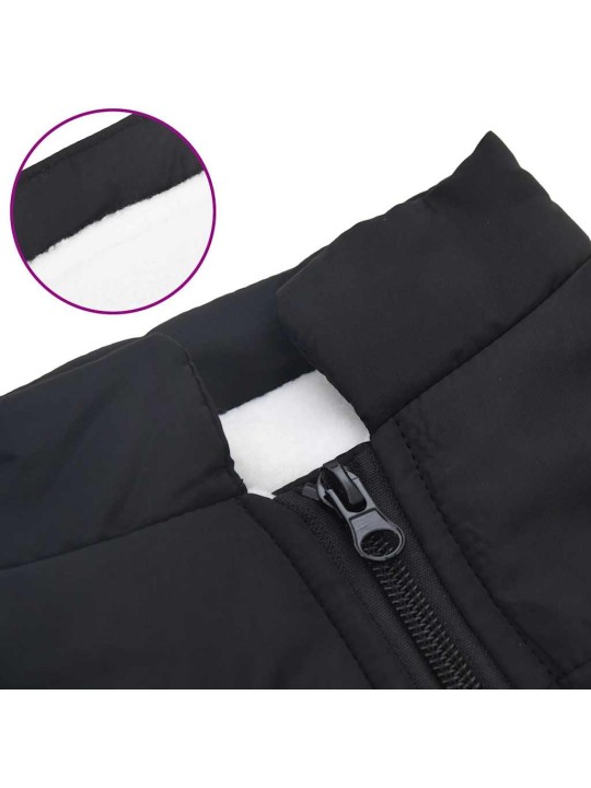 Bunda pro psa s postrojem nepromokavá reflexní černá l24
