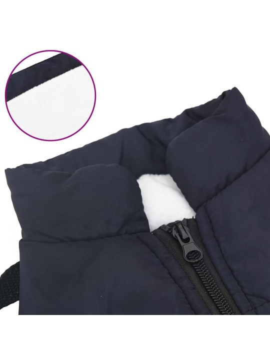Bunda pro psa s postrojem nepromokavá reflexní tmavě modrá L40