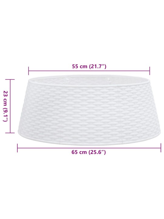 Kryt na stojan vánočního stromku bílý Ø 65 x 23 cm plast