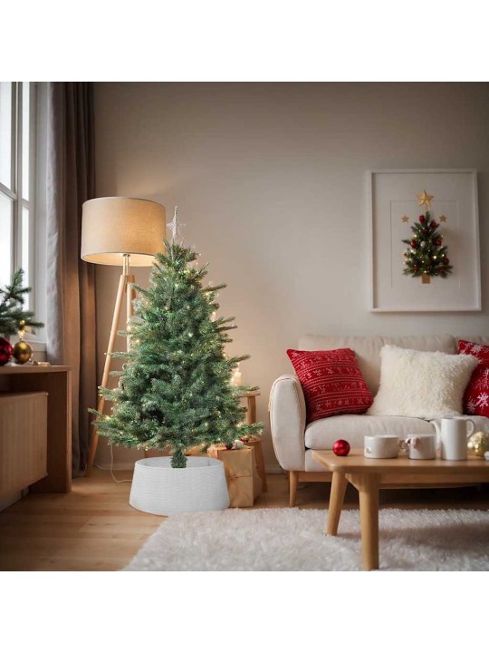 Kryt na stojan vánočního stromku bílý Ø 65 x 23 cm plast
