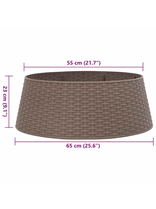 Kryt na stojan vánočního stromku hnědý Ø 65 x 23 cm plast