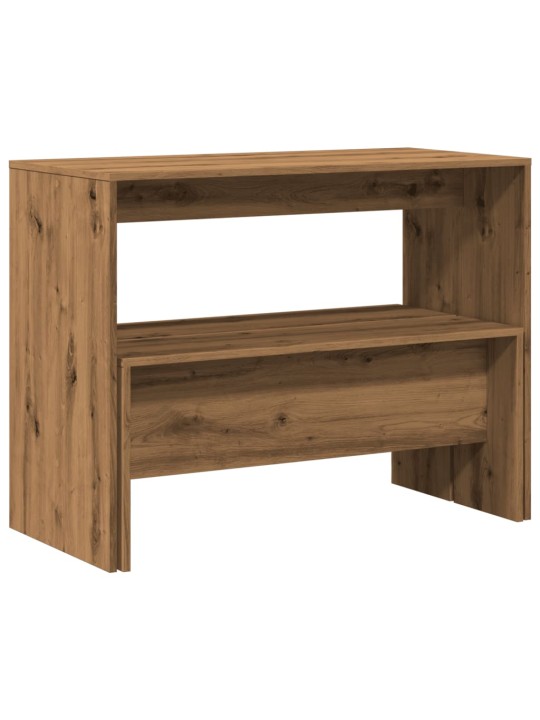 3dílná sada jídelního stolu a lavic dub artisan kompozit