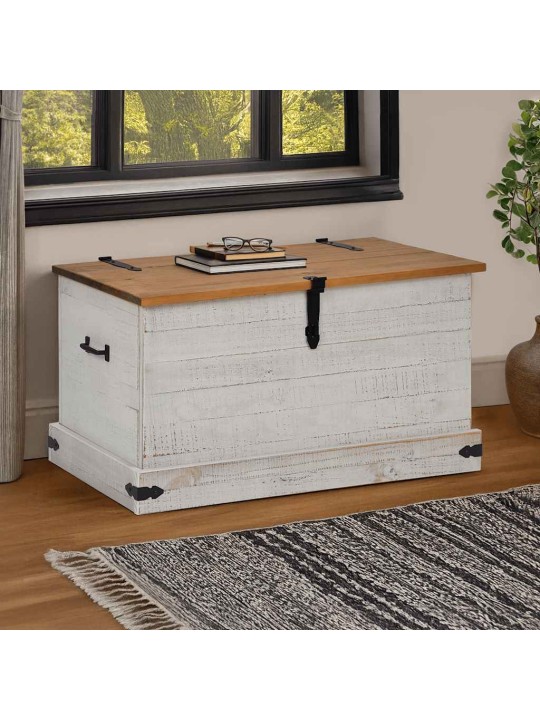 Úložná komoda halden bílý 91x48x47 cm borovicový masiv