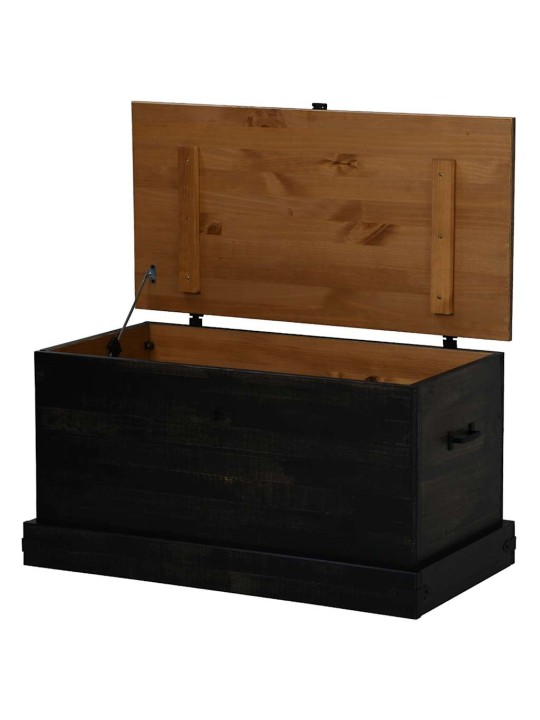 Úložná komoda halden černý 91x48x47 cm borovicový masiv