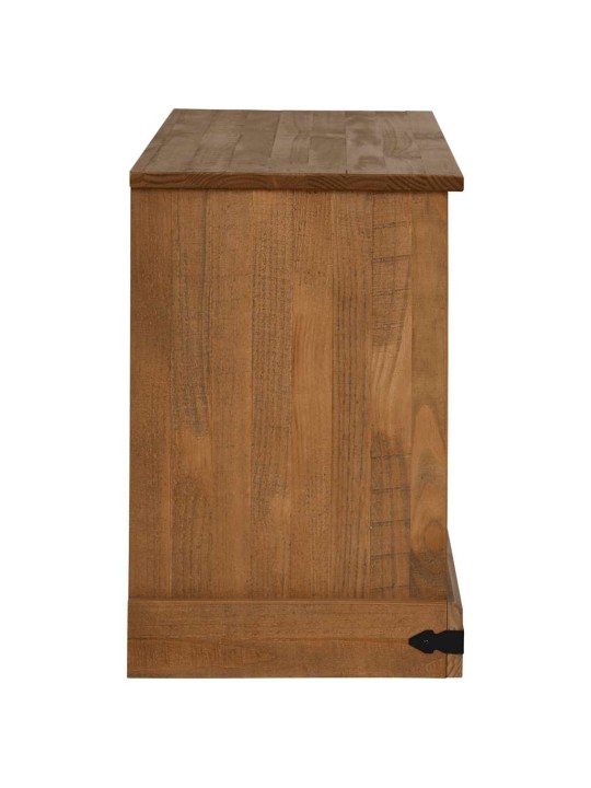 Tv skříňka halden s posuvnými dveřmi 110x40x60 cm masivní dřevo