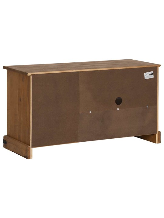 Tv skříňka halden s posuvnými dveřmi 110x40x60 cm masivní dřevo