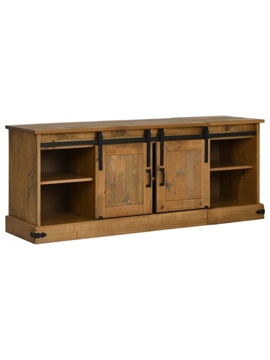 Tv skříňka halden 2 posuvné dveře 150x40x60 cm masivní dřevo