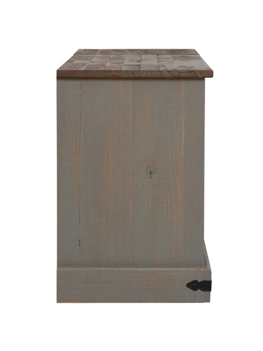 Tv skříňka halden 2 posuvné dveře šedá 150x40x60 cm masiv