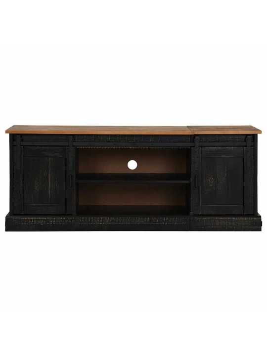 Tv skříňka halden 2 posuvné dveře černá 150x40x60 cm masiv