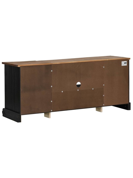 Tv skříňka halden 2 posuvné dveře černá 150x40x60 cm masiv